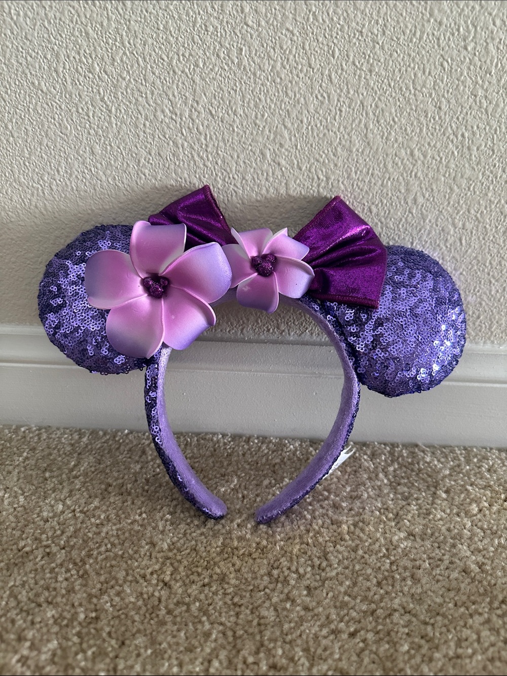 Disney Aulani Purple Plumeria Headband